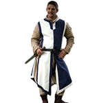 Medieval Tabard Blue and Off White