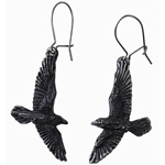 Black Raven Earrings