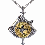 Enlightenment Astral Dragon Quadrant Locket Pewter Alchemy P670