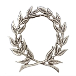 Pewter Laurel Wreath Brooch in Pewter 106.0626