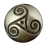 Celtic Triple Spiral Triskele Button 107.1313
