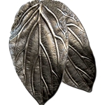 Double Leaf Elf Pewter Brooch 116.0677