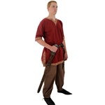 Viking Shirt, Burgundy, Large Tunic