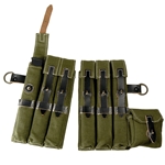 German MP40 Canvas Pouch Set Green - WWII Repro