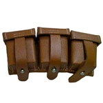 German WWII 98K Triple Ammo Pouch Brown Repro 803120