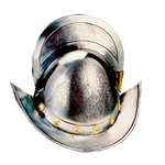 Spanish Round Morion Helmet - Engraved - Gold Inlaid 56-M924