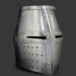 Medieval Topfhelm from 16ga steel in Large size