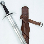 Knightly Arming Sword w/Scabbard and Sword Belt - Stage Combat Version,Knightly Arming Sword- Stage Combat Version with Scabbard and Integrated Sword Belt,Medieval Longsword - Stage Combat Version