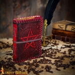 Embossed Pentacle Leather Journal - Blank Book