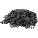 Loose Chainmail Rings - Blackened Flat Ring Dome Riveted 6mm