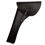 Civil War Union Pistol Holster - Left Draw - Black Leather