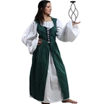 Ladies Peasant Dress in Green