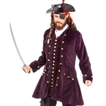 Burgundy Velvet Pirate's Coat
