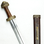 Viking Jarl Sword,Bronze Hilt Viking Sword - Scabbard,Viking Sword,Jarl Viking Sword,Bronze Hilt Viking Sword,Viking Sword,Type D Viking Sword,Viking Sword with Scabbard