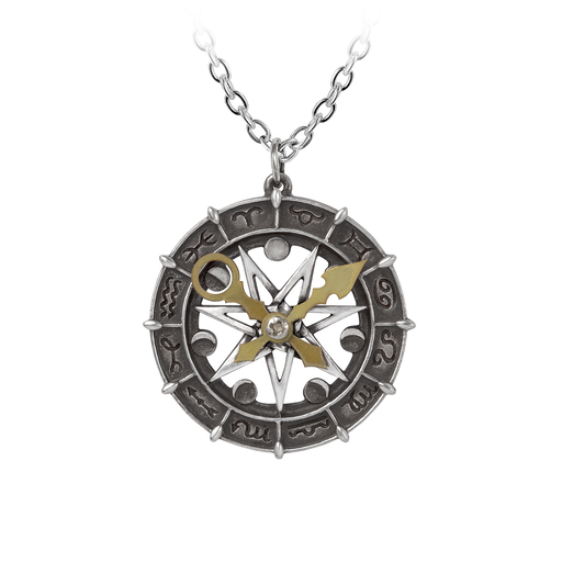 Astro-lunial Compass Pendant Brass Alchemy P935