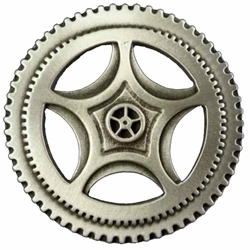 Large Steampunk Clock Gear Brooch 106.1169