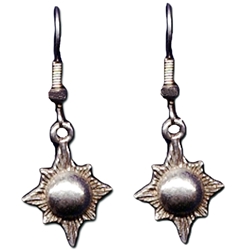 Sunburst Pewter Earrings
