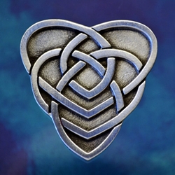 Celtic Mother Knot Brooch Pin in Fine Pewter