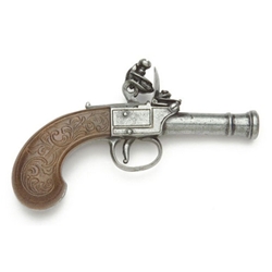 Colonial Gray Finish Pocket Flintlock Pistol - Non