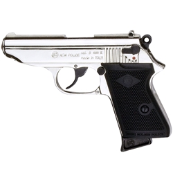 Bond Style Semi Automatic Blank Firing Gun Nickel 8mm 24-38007