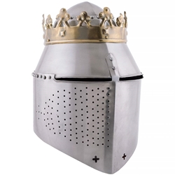 King’s Great Helm with Crown – 1.6mm Steel (16 Gauge)