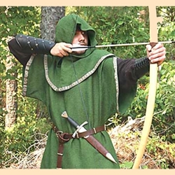 Archers Green Over Tunic with Hood