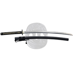 Dragon King WarFire Katana – 1566 Steel Functional Samurai Sword with Black Saya