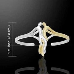 Venus and Mars Silver and Gold Bangle
