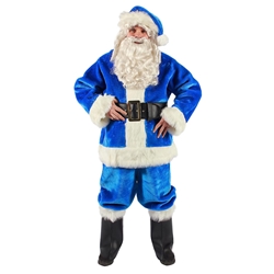 Blue Santa Suit Adult Large Costume