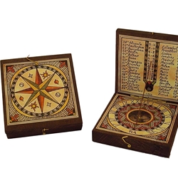 Dyptich Sundial in Walnut