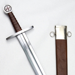 Templar Arming Sword with Scabbard