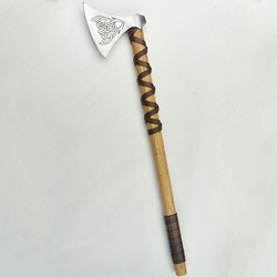 Viking Type M Axe with Etched Norse Design - AH4712