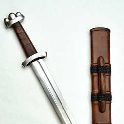 Triple-Lobed Godfred Viking Sword with Deluxe Scabbard,Triple Lobed Godfred Sword