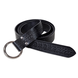 Celtic Ring Belt: Embossed Full-Grain Leather for Medieval, Renaissance and LARP Costumes